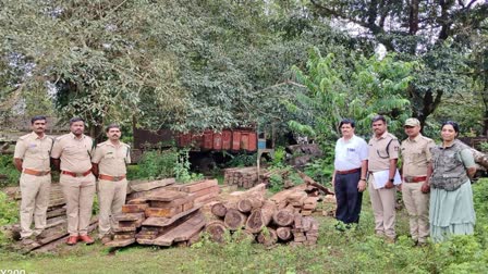 ಸಾಗರ: ಅಕ್ರಮ ದಾಸ್ತಾನು ಮಾಡಿದ್ದ ಲಕ್ಷಾಂತರ ಮೌಲ್ಯದ ಬೀಟೆ ಮರ ವಶಕ್ಕೆ