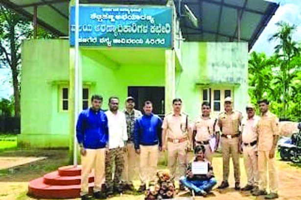 ಗಂಧದ ಮರ ಕಡಿದ ಓರ್ವ ಸೆರೆ: ಇಬ್ಬರು ನಾಪತ್ತೆ