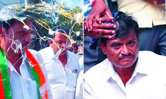 ಮುನಿರತ್ನ ಮೇಲೆ ಮೊಟ್ಟೆ  ಎಸೆದ ಮೂವರ ಬಂಧನ