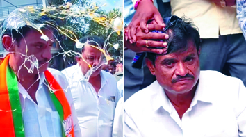 ಮುನಿರತ್ನ ಮೇಲೆ ಮೊಟ್ಟೆ  ಎಸೆದ ಮೂವರ ಬಂಧನ ಮುನಿರತ್ನ ಮೇಲೆ ಮೊಟ್ಟೆ  ಎಸೆದ ಮೂವರ ಬಂಧನ
