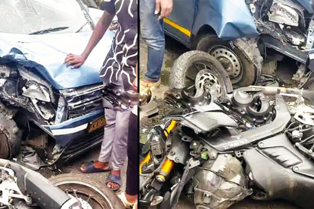 ಹೊಸಮನೆ ಚಾನಲ್‌ ಏರಿ ಮೇಲೆ ಭೀಕರ ಅಪಘಾತ, ಯುವಕನ ಸ್ಥಿತಿ ಗಂಭೀರ