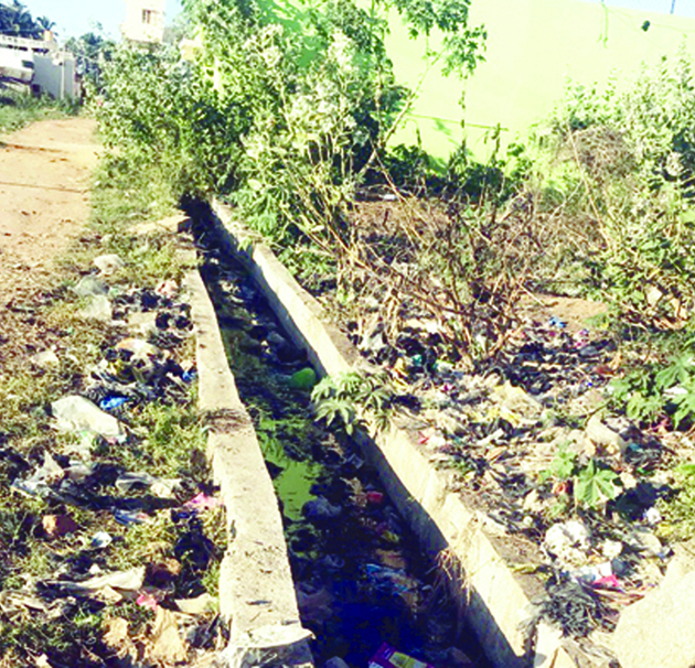 ಗಾಡಿಕೊಪ್ಪ: ಚರಂಡಿಗಳಲ್ಲಿ ಕಸಕಡ್ಡಿ, ದುರ್ನಾತ ಗಾಡಿಕೊಪ್ಪ: ಚರಂಡಿಗಳಲ್ಲಿ ಕಸಕಡ್ಡಿ, ದುರ್ನಾತ