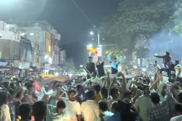 ಶಿವಮೊಗ್ಗದಲ್ಲಿ ಆರ್‌ಸಿಬಿ ಅಭಿಮಾನಿಗಳ ಸಂಭ್ರಮ