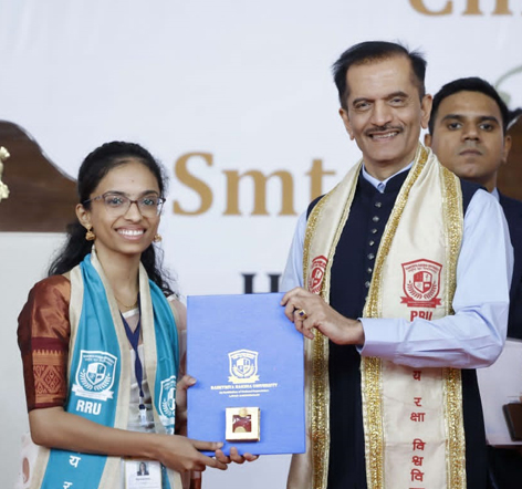 ಪ್ರೇರಣ ಕೆ ರಾವ್‌ಗೆ ರಾಷ್ಟ್ರೀಯ ರಕ್ಷಾ ವಿವಿಯಲ್ಲಿ ಚಿನ್ನದ ಪದಕ